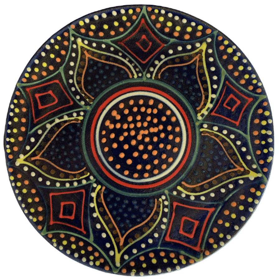 Pottery pattern highly embellished, with tons of detailed decorating.